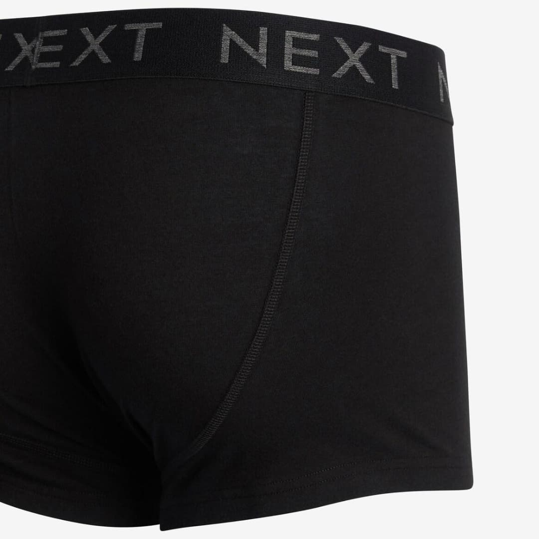 Black 3 pack Cotton Rich Blend Hipster Boxers-image-2